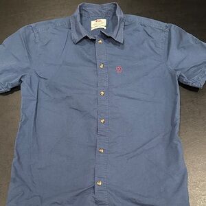 Fjallraven Men's Blue Casual Button Down Shirt